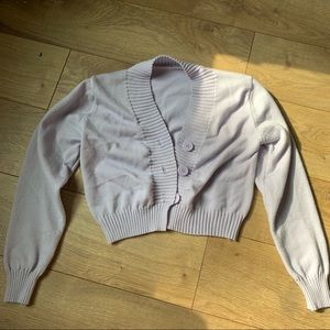 lavender yesstyle cropped cardigan